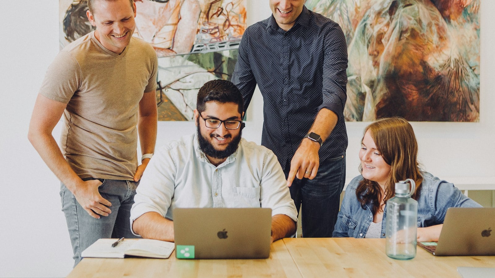 Sales team prospecting with HubSpot